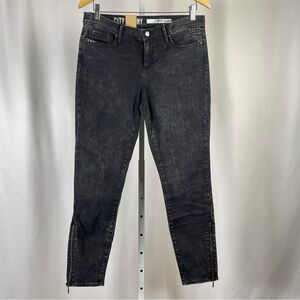 NEW DKNY Women's Size 10 Studded Acid Wash Grunge Skinny Jeans Zipper Ankle